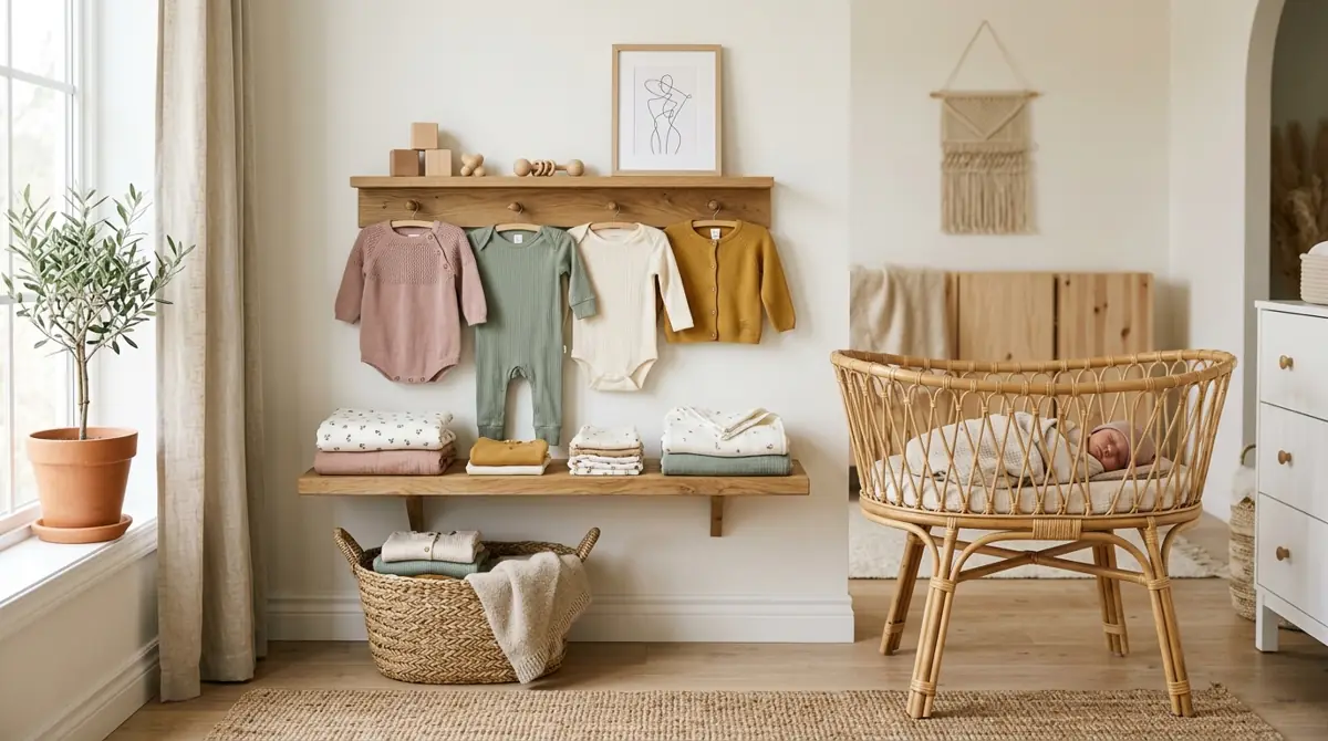 Soft organic baby clothing on the Bloom and Sprout demo storefront